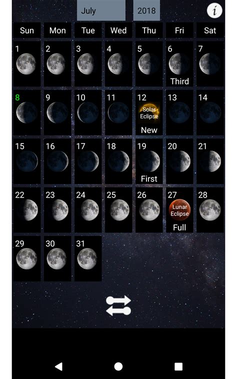 Moon schedule today - 